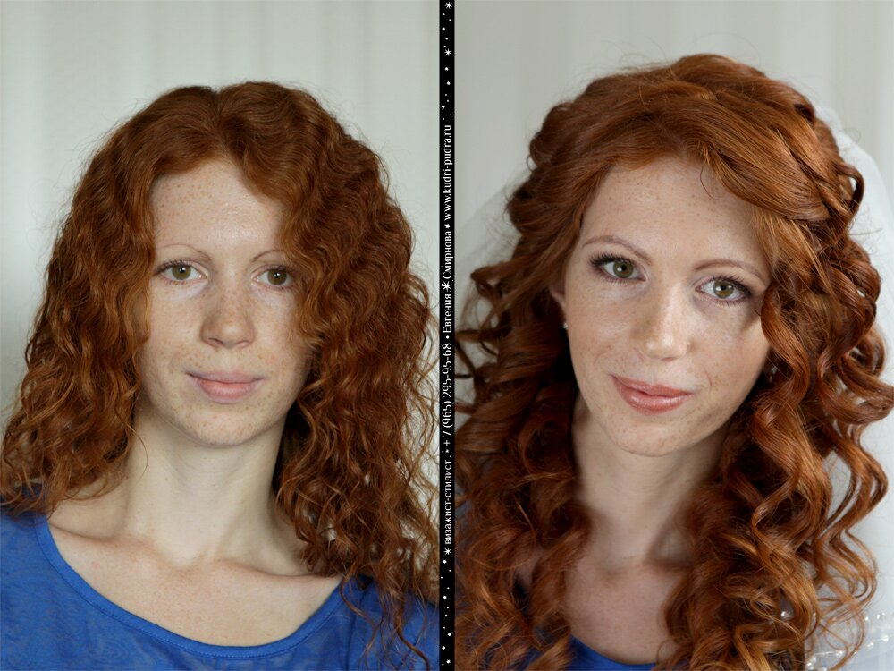 макияж и причёски до и после